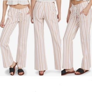 BRAND NEW Roxy Oceanside Striped Flared Pants